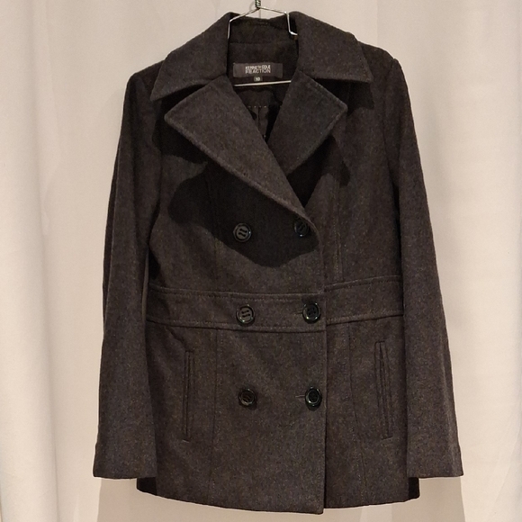 Kenneth Cole Reaction Charcoal Peacoat Wool Blend Size 10 - Picture 1 of 11
